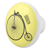 ハイホイール自転車イラストレーション セラミックノブ (右)