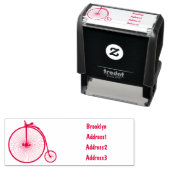 ハイホイール自転車イラストレーション セルフインキングスタンプ (インサイチュ)