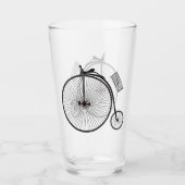 ハイホイール自転車イラストレーション タンブラーグラス (正面)