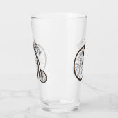 ハイホイール自転車イラストレーション タンブラーグラス (左)