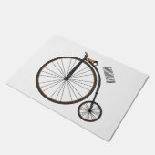 ハイホイール自転車イラストレーション ドアマット (アングル)