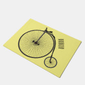 ハイホイール自転車イラストレーション ドアマット (アングル)