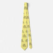 ハイホイール自転車イラストレーション ネクタイ (正面)