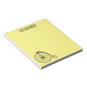 ハイホイール自転車イラストレーション ノートパッド (アングル)