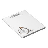 ハイホイール自転車イラストレーション ノートパッド (アングル)