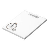 ハイホイール自転車イラストレーション ノートパッド (回転)