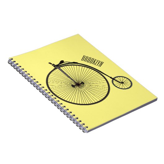 ハイホイール自転車イラストレーション ノートブック (右側)