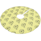 ハイホイール自転車イラストレーション ブラッシュドポリエステルツリースカート (アングル)