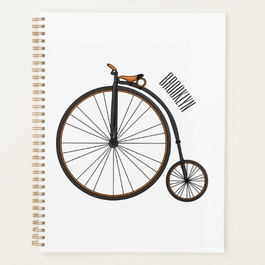 ハイホイール自転車イラストレーション プランナー手帳 (正面)