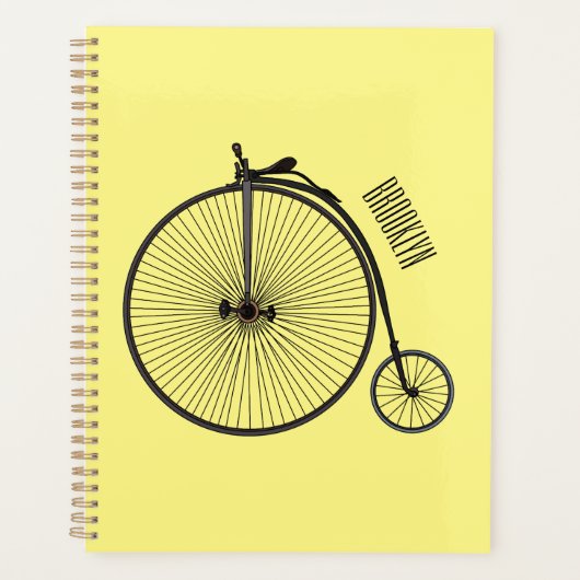 ハイホイール自転車イラストレーション プランナー手帳 (正面)