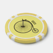 ハイホイール自転車イラストレーション ポーカーチップ (シングル)