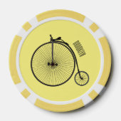 ハイホイール自転車イラストレーション ポーカーチップ (裏面)
