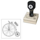 ハイホイール自転車イラストレーション ラバースタンプ (押印)