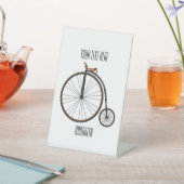 ハイホイール自転車イラストレーション 台座サイン (インサイチュ)