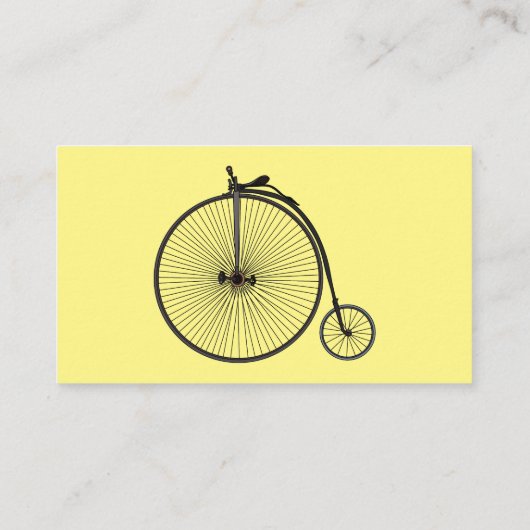 ハイホイール自転車イラストレーション 名刺 (裏面)