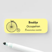 ハイホイール自転車イラストレーション 名札 (インサイチュ)