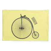 ハイホイール自転車イラストレーション 枕カバー (裏面)