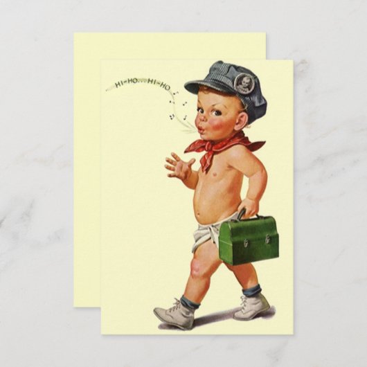 ハイホーウイスラーデザインヴィンテージ招待状 招待状 (正面/裏面)