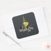 ハイボーイストライプのロードスターツールボックスデカール スクエアシール (封筒)