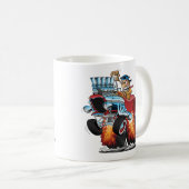 ハイボーイ改造レースカー漫画イラストレーション コーヒーマグカップ (正面右)