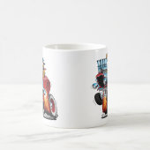 ハイボーイ改造レースカー漫画イラストレーション コーヒーマグカップ (中央)