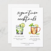 ハイボールのシグネチャーカクテル結婚のメニュー (正面/裏面)