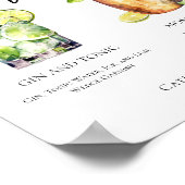 ハイボールのシグネチャーカクテル結婚のメニュー ポスター (角)