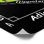 ハイポおもしろいスケーター幾何学ヒポネズス数学ボーイギル ポスター (角)