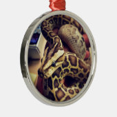 ハイポのベビーのビルマの大蛇の写真の設計 メタルオーナメント (右)