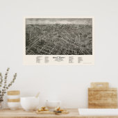 ハイポイントNCパノラママップ – 1913 ポスター (キッチン)