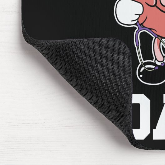 ハイマーハイマーの認識度リボンパープルブレインコーチ マウスパッド (コーナー)