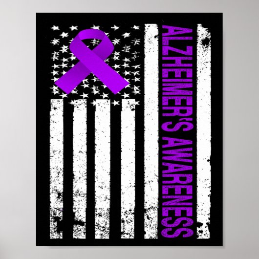 ハイマーハイマー認識度シャツ – Usa Flag Purple Rib ポスター (正面)