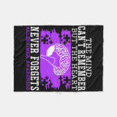 ハイマーハイマー認識度動揺して認知症 フリースブランケット (正面(横))