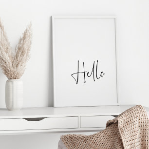 ハイミニマルロモダンックとホワイトタイポグラフィ ポスター