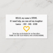 ハイメニエール病忍耐pvcバッジ 名刺 (裏面)