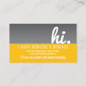 ハイメニエール病忍耐pvcバッジ 名刺 (正面)