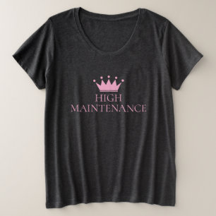 ハイメンテナンス プリンセス クラウン プラスサイズ プラスサイズTシャツ