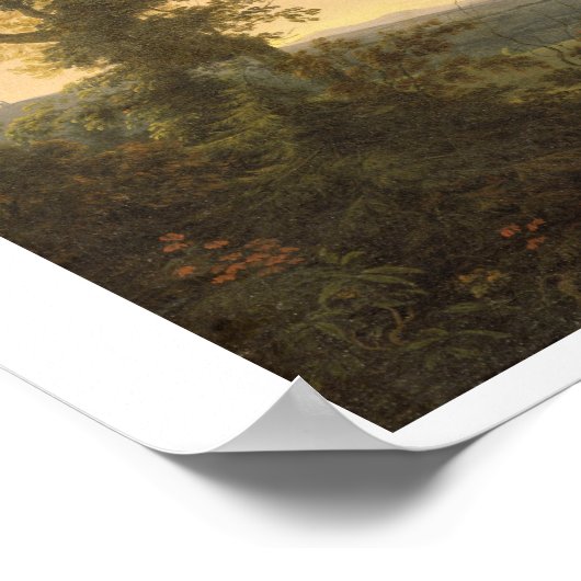 ハイメーカーとGの遠景を持つ風景 ポスター (角)