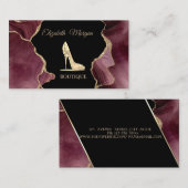 ハイモダンエレガントヒールBurgundy Agate 名刺 (正面/裏面)