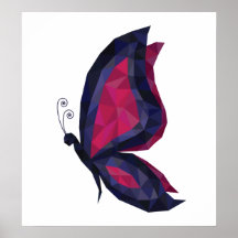 ハイモダンテク蝶の翼，幾何学的な青ピンク