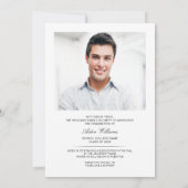 ハイモダンテミニマルク写真の卒業 案内状 (裏面)