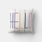 ハイモダンロストライプの数々のカラータイポグラフィ クッション (正面)