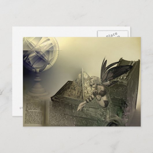 ハイヤー学ズのステームパンク妖精はがき ポストカード (正面/裏面)