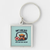 ハイラおもしろいンドカウレトロウェスタンやる気を起こさせるアート キーホルダー (正面)