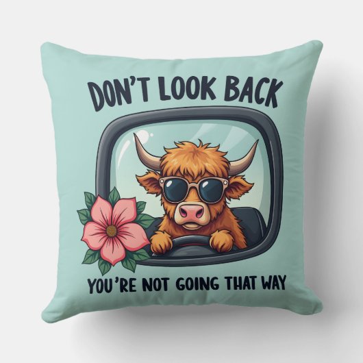 ハイラおもしろいンドカウレトロウェスタンやる気を起こさせるアート クッション (裏面)