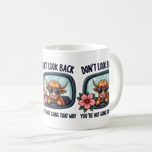 ハイラおもしろいンドカウレトロウェスタンやる気を起こさせるアート コーヒーマグカップ (正面右)