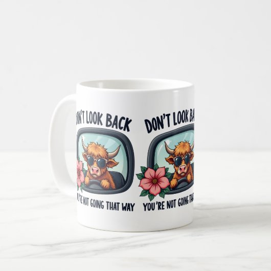 ハイラおもしろいンドカウレトロウェスタンやる気を起こさせるアート コーヒーマグカップ (正面左)