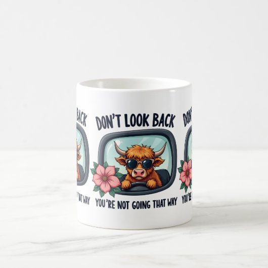 ハイラおもしろいンドカウレトロウェスタンやる気を起こさせるアート コーヒーマグカップ (中央)