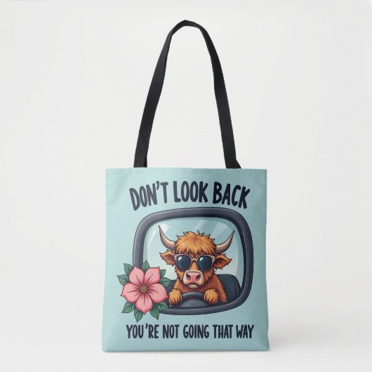 ハイラおもしろいンドカウレトロウェスタンやる気を起こさせるアート トートバッグ (正面)