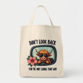 ハイラおもしろいンドカウレトロウェスタンやる気を起こさせるアート トートバッグ (正面)